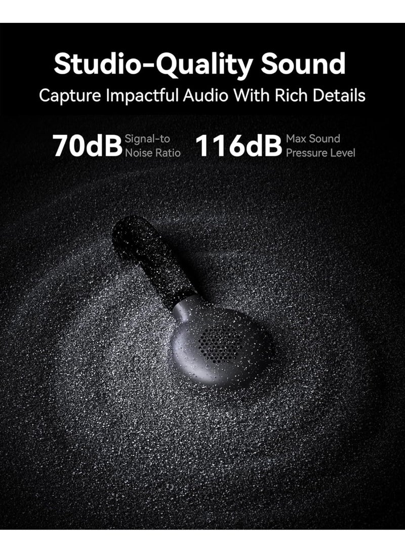 هولي لاند ميكروفون هولي لاند لارك ام تو اس كومبو لاسلكي لافاليير للايفون والاندرويد والكاميرا والكمبيوتر مع مستقبل كاميرا ومستقبل يو اس بي سي وكابل لايتنينج عزل ضوضاء مشبك تيتانيوم بطارية 30 ساعة لصناعة المحتوى - Image 5